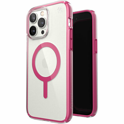 Speck Presidio Perfect Clear Geo MagSafe iPhone 14 Pro Max hoesje roze 
