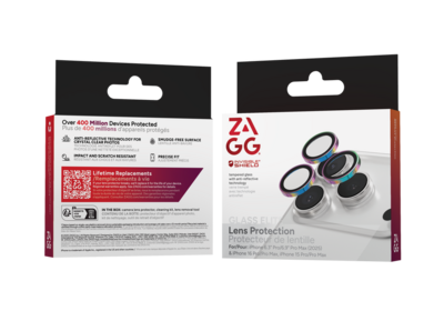 ZAGG InvisibleShield iPhone 17 Pro / iPhone 17 Pro Max camera protector regenboog