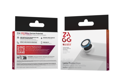 ZAGG InvisibleShield iPhone 17 Air camera protector blauw