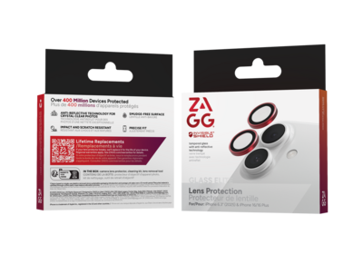 ZAGG InvisibleShield iPhone 17 camera protector rood