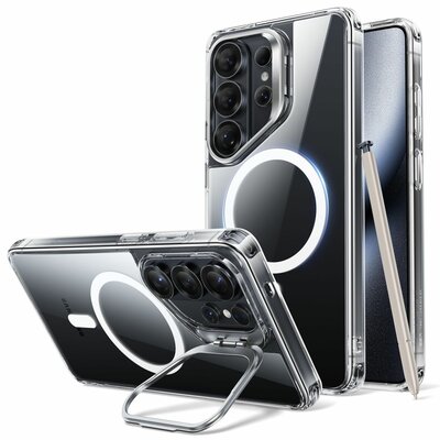 ESR Classic Hybrid Kickstand MagSafe Galaxy S26 Ultra hoesje transparant
