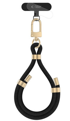 TechProtection Rope polsbandje voor elke telefoon zwart / goud
