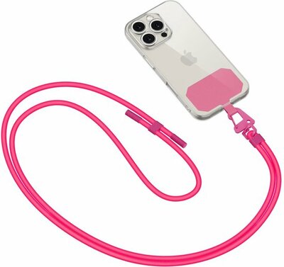 TechProtection Rope universeel draagkoord voor elke telefoon neon roze