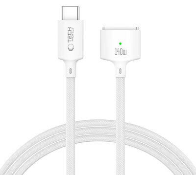 TechProtection UltraBoost MagSafe 3 MacBook kabel 200 cm wit