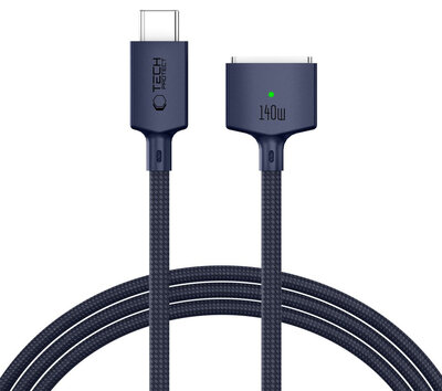 TechProtection UltraBoost MagSafe 3 MacBook kabel 200 cm blauw