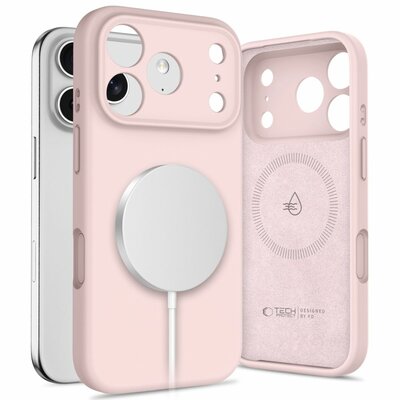 TechProtection Silicone MagSafe iPhone 17 Pro Max hoesje roze
