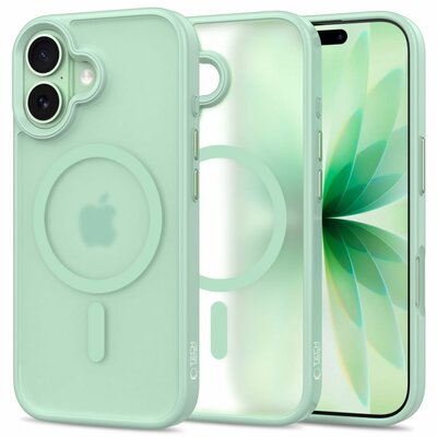 TechProtection MagSafe iPhone 17 hoesje mat sage groen