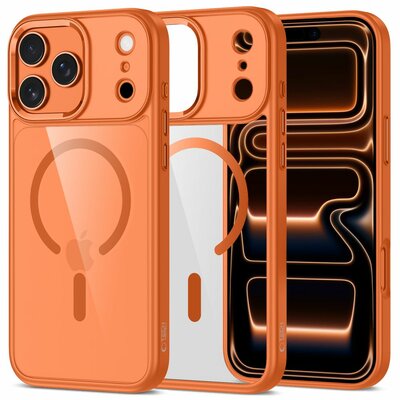 TechProtection Hybrid MagSafe iPhone 17 Pro hoesje oranje