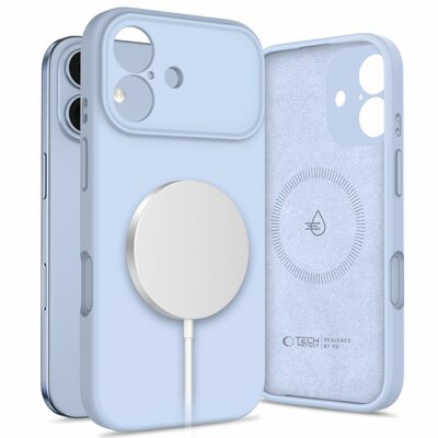 TechProtection Silicone MagSafe iPhone 17 hoesje blauw