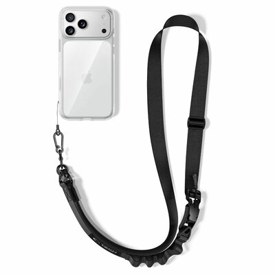 TechProtection Crossbody draagkoord voor elke telefoon zwart