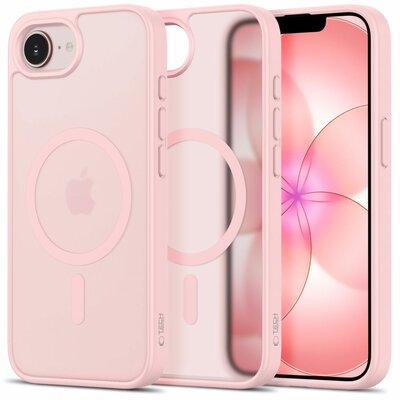 TechProtection Hybrid MagSafe iPhone  17e / 16e hoesje roze