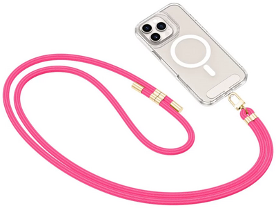 TechProtection Crossbody universeel draagkoord voor elke telefoon hot pink / goud