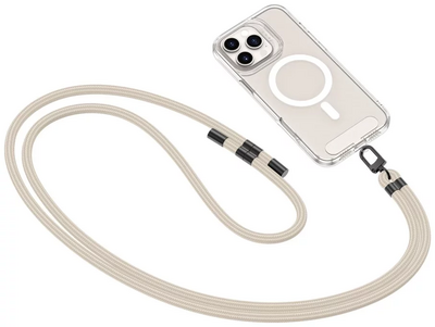 TechProtection Crossbody universeel draagkoord voor elke telefoon taupe / zwart