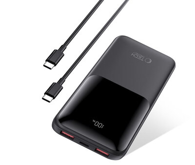 TechProtection&nbsp;10000mAh 22.5W powerbank zwart