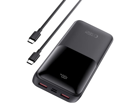 TechProtection&nbsp;20000mAh 22.5W powerbank zwart