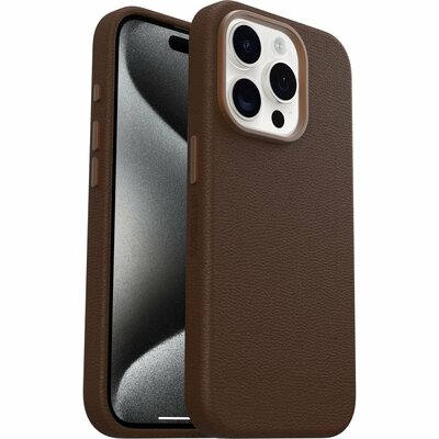 Otterbox Symmetry Cactus leren iPhone 15 Pro Max hoesje bruin