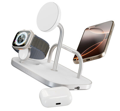 Zens Qi2 MagSafe 4 in 1 Charger oplader wit