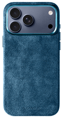 Alcanside Alcantara iPhone 17 Pro Max hoesje ocean blauw