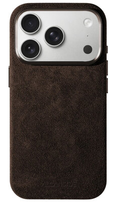 Alcanside Alcantara iPhone 17 Pro hoesje chocolate bruin