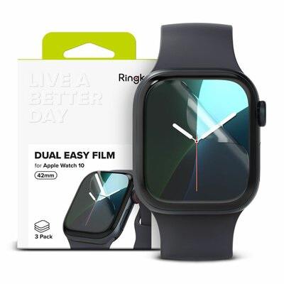 Ringke Easy Flex Apple Watch 10 42 mm screenprotector 3 pack