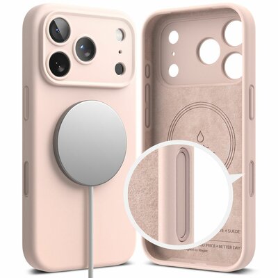 Ringke Siliconen MagSafe iPhone 17 Pro Max hoesje roze