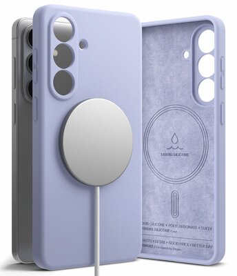 Ringke MagSafe Silicone Galaxy S26+ Plus hoesje lavender