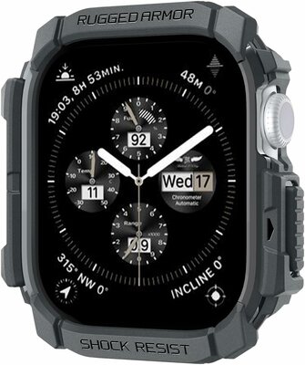 Spigen Rugged Armor Apple Watch 10 46 mm hoesje grijs