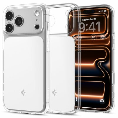 Spigen Ultra Hybrid T MagSafe iPhone 17 Pro Max hoesje wit