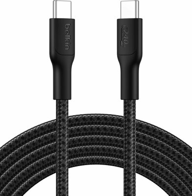Belkin BoostCharge Pro 240 watt USB-C kabel 2 meter zwart