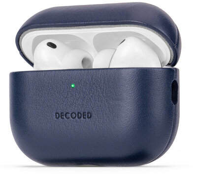 Decoded leren AirPods Pro 3 hoesje navy