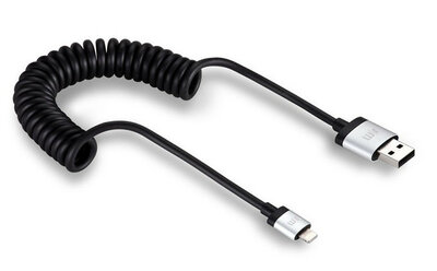 Just Mobile Lightning AluCable Twist Silber