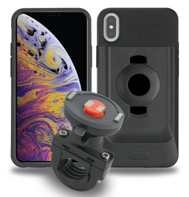 Tigra FitClic Neo iPhone XS Max motorfietshouder Zwart