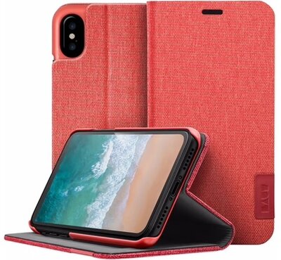 LAUT Apex Folio iPhone X hoesje Rood