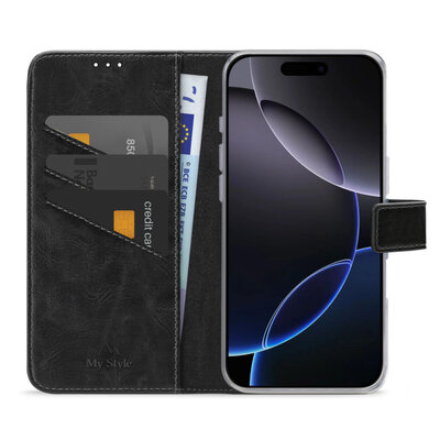 My Style Flex Wallet iPhone 16 Pro hoesje zwart