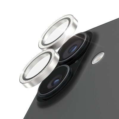PanzerGlass Hoops Glitter iPhone 17 cameralens protector zilver