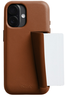 Bellroy Card iPhone 17 wallet hoesje bruin
