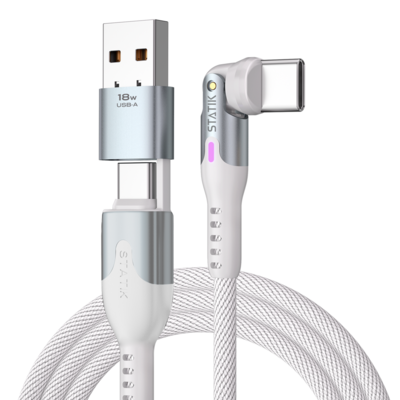 Statik PowerPivot USB-C naar USB-C kabel 100 cm wit