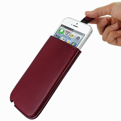 Piel Frama Pull-Sleeve f&uuml;r iPhone 5/5S  Burgundy