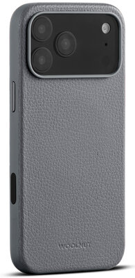 Woolnut leren MagSafe iPhone 17 Pro Max hoesje grijs