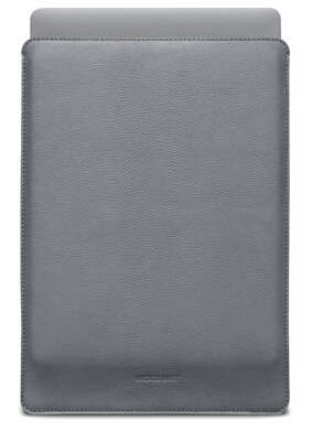 WOOLNUT Leather MacBook Pro 16 inch sleeve grijs