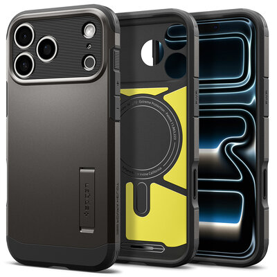 Spigen Tough Armor T MagSafe iPhone 18 Pro hoesje grijs