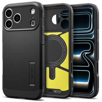 Spigen Tough Armor T MagSafe iPhone 18 Pro hoesje zwart