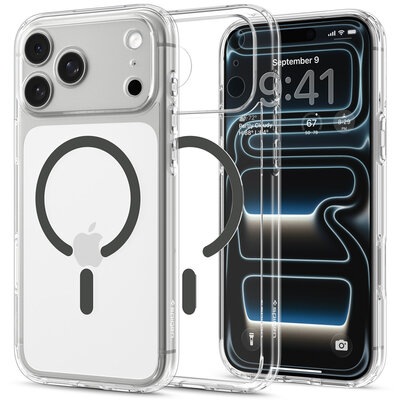 Spigen Ultra Hybrid MagSafe iPhone 18 Pro hoesje grijs