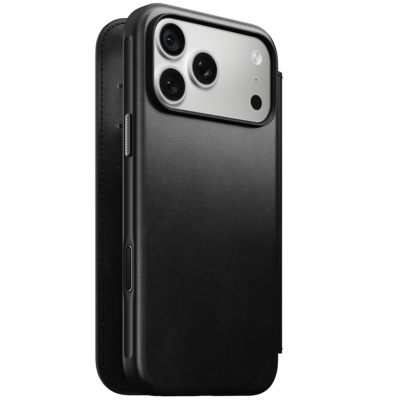 Nomad Modern Leather Horween Folio iPhone 18 Pro hoesje zwart