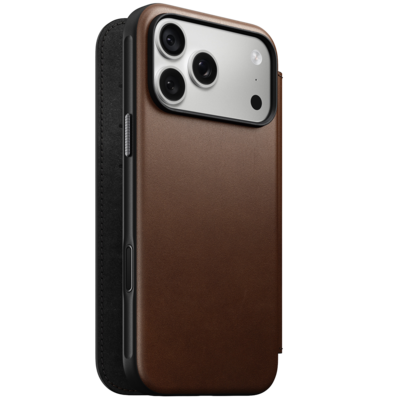 Nomad Modern Leather Folio iPhone 18 Pro hoesje bruin