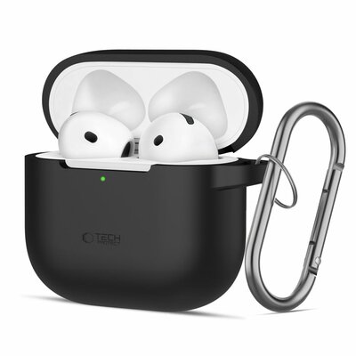TechProtection siliconen&nbsp;AirPods 5 / AirPods 4 hoesje zwart