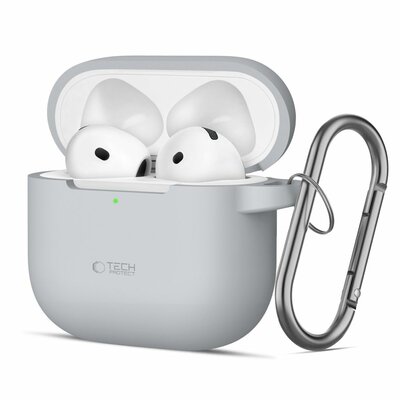 TechProtection siliconen&nbsp;AirPods 5 / AirPods 4 hoesje grijs