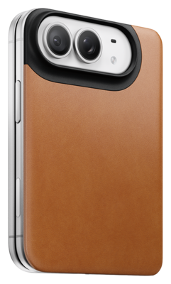 Nomad Mag Leather Back iPhone Duo hoesje saddle