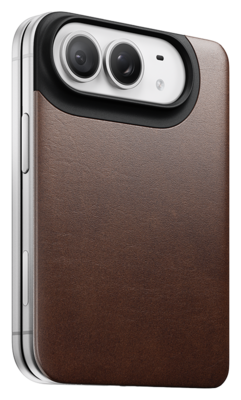 Nomad Mag Leather Back iPhone Duo hoesje bruin