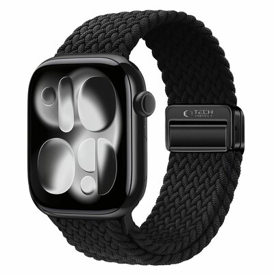 TechProtection Nylon Plus Apple Watch 49 / 46 / 45 mm bandje zwart
